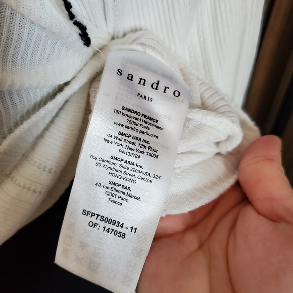 Sandro Cotton Rich Ruffled Top - Picture 6 of 6